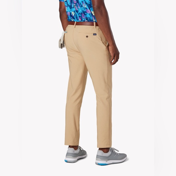 Chubbies Everywear Performance Pants Mens Large Brown Stretch Elastic Waist - Picture 2 of 16